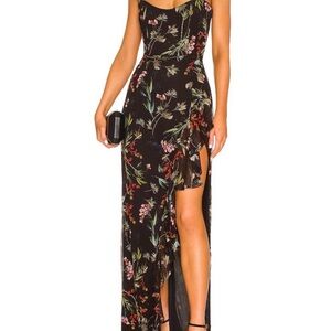 Katie May Revolve Black Floral Dress